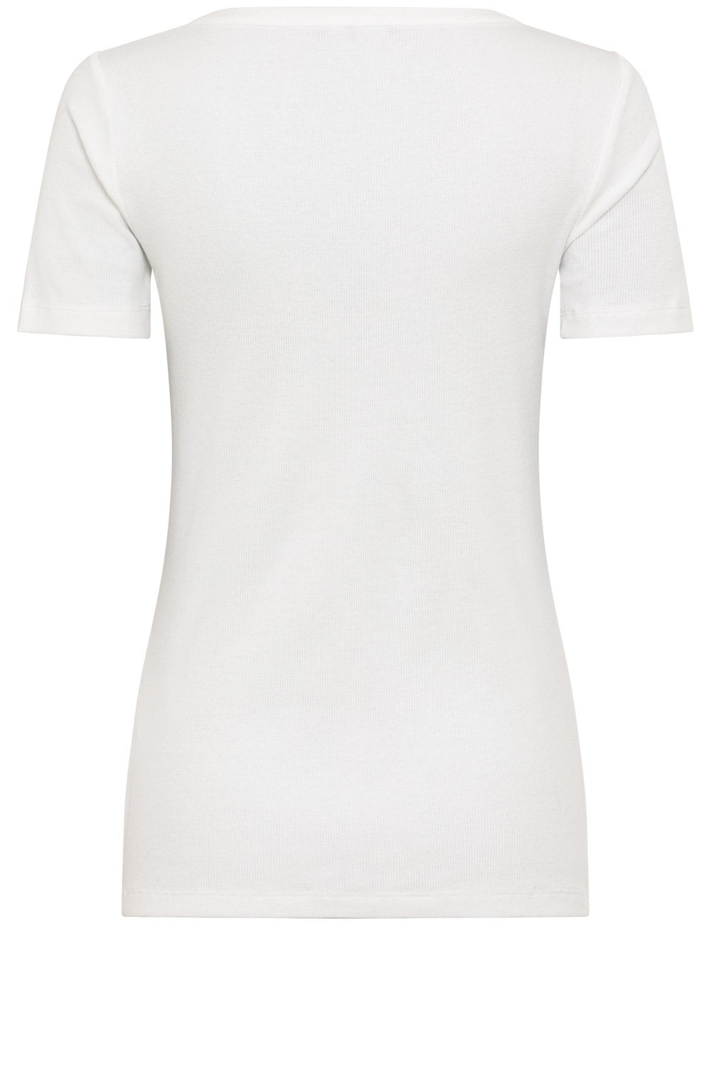 Off White Fine Ribbed Edda T Shirt