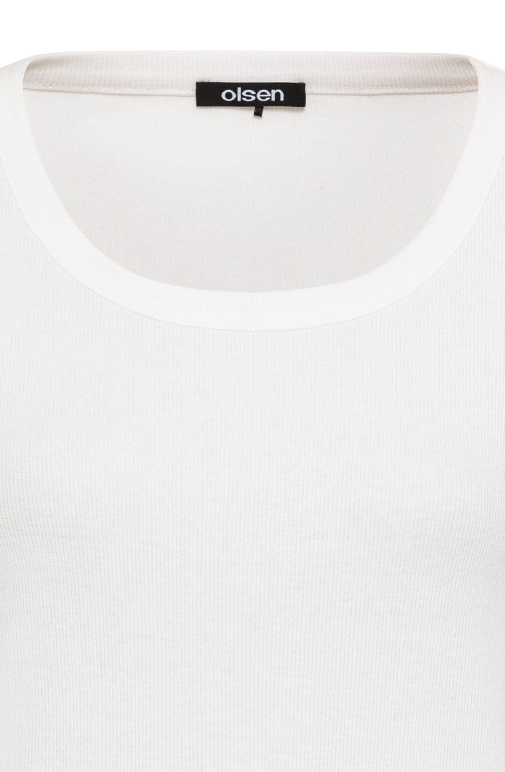 Off White Fine Ribbed Edda T Shirt