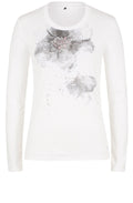 Off White Floral Design Top
