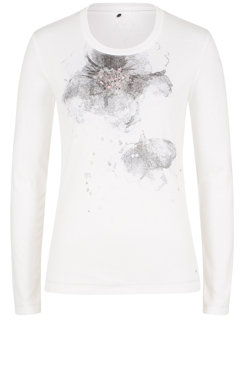 Off White Floral Design Top