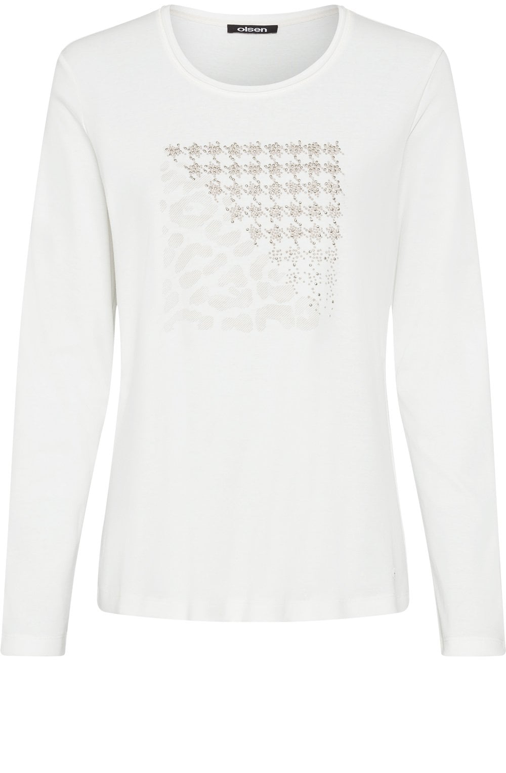 Off White Leopard and Stud Edda Top