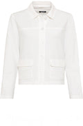 Off White Linen and Cotton Blend Jacket