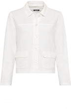 Off White Linen and Cotton Blend Jacket
