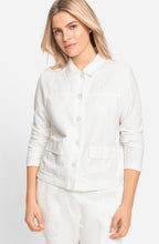 Off White Linen and Cotton Blend Jacket