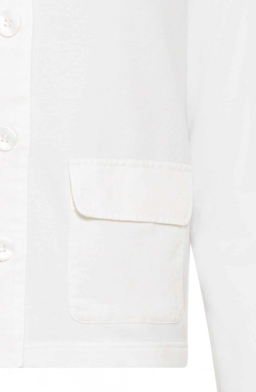 Off White Linen and Cotton Blend Jacket