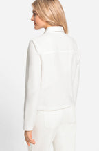 Off White Linen and Cotton Blend Jacket