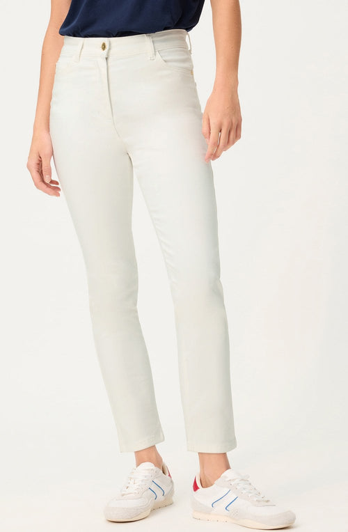 Off White Mona Cropped Slim Jeans