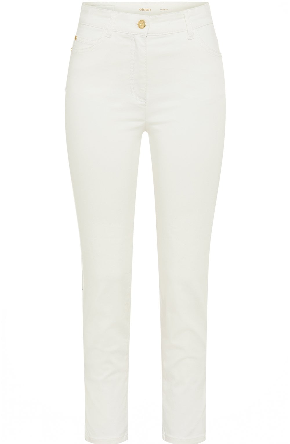 Off White Mona Cropped Slim Jeans