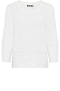Off White Open Knit Pullover