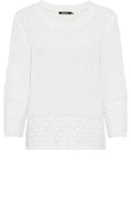 Off White Open Knit Pullover