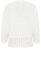 Off White Open Knit Pullover