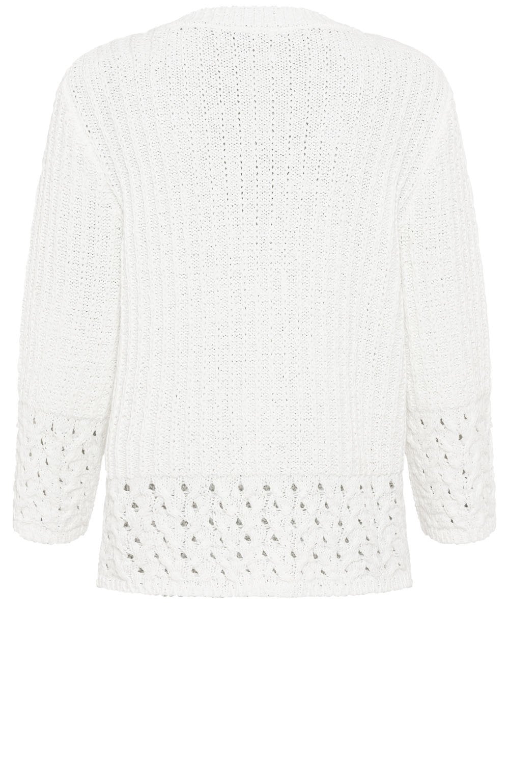 Off White Open Knit Pullover