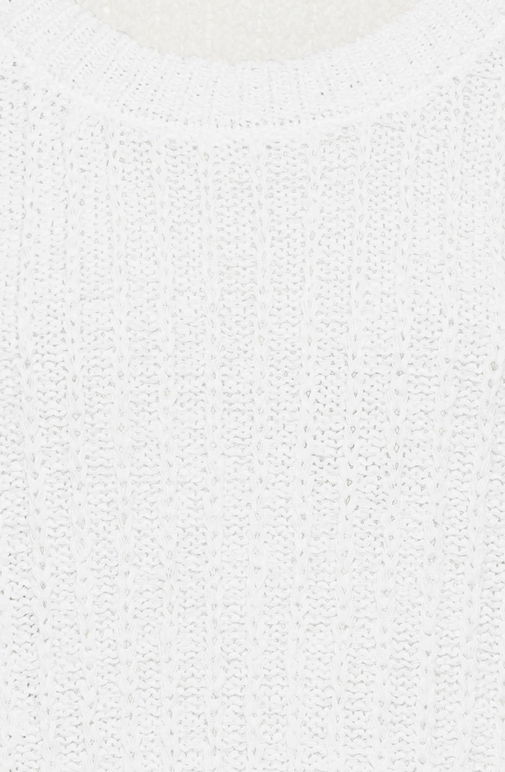 Off White Open Knit Pullover