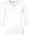 Off White Rhinestone Detailed Top