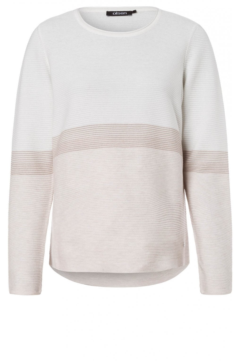 Off White Ribbed Knit Jumper