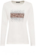 Off White Sequin and Animal Print Edda Top