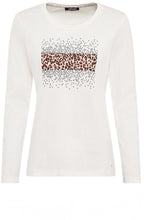 Off White Sequin and Animal Print Edda Top
