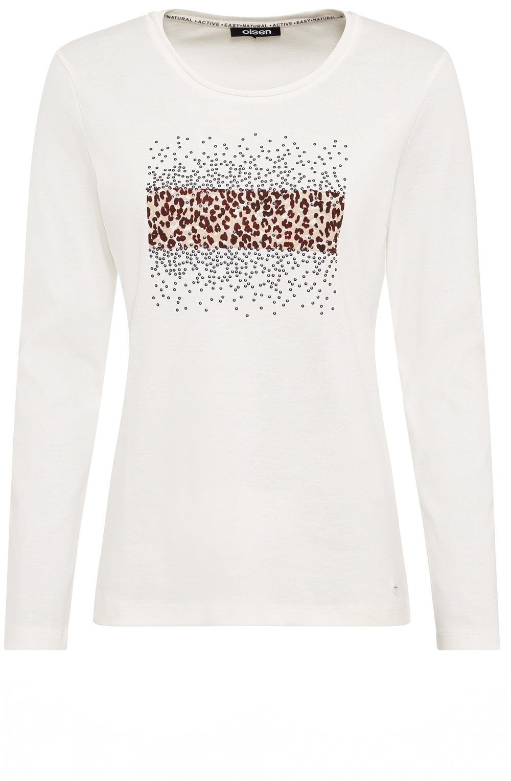 Off White Sequin and Animal Print Edda Top
