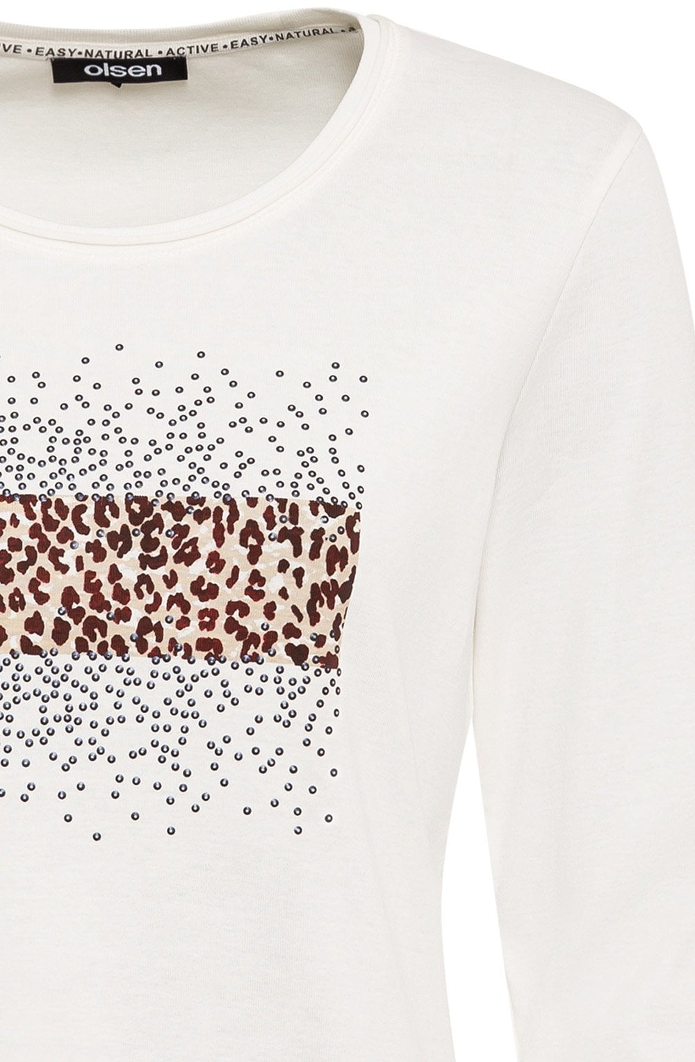 Off White Sequin and Animal Print Edda Top