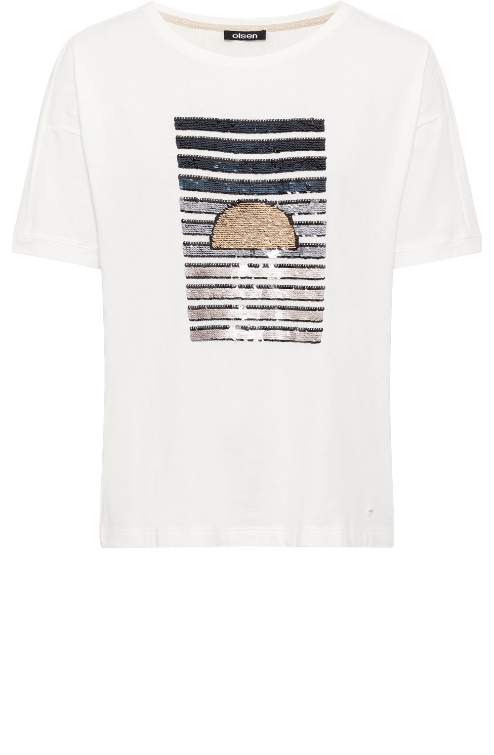 Off White Sequin Design Cosima T Shirt