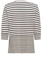 Off White Stripes and Floral Design Top