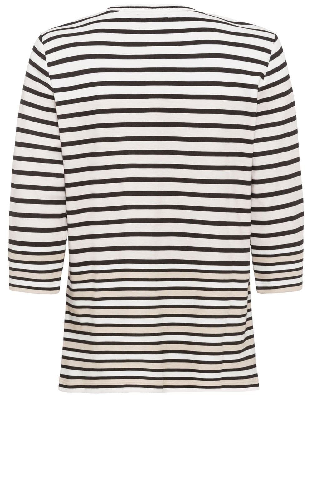 Off White Stripes and Floral Design Top