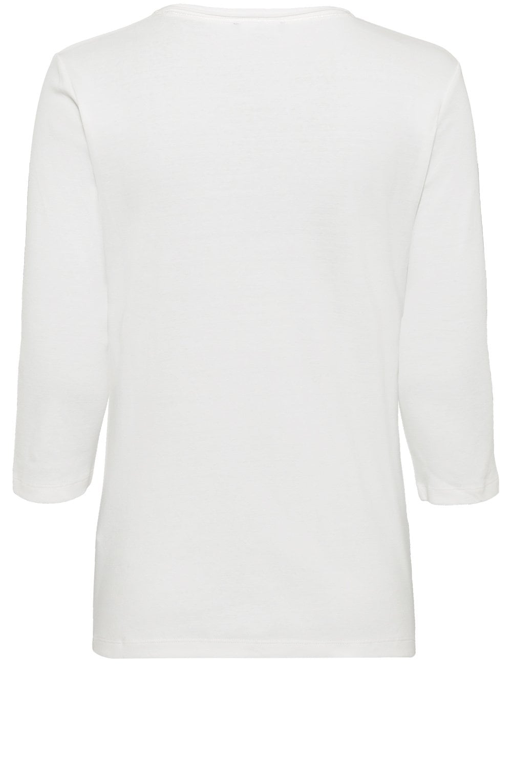 Off White Top with Navy Flower Motif