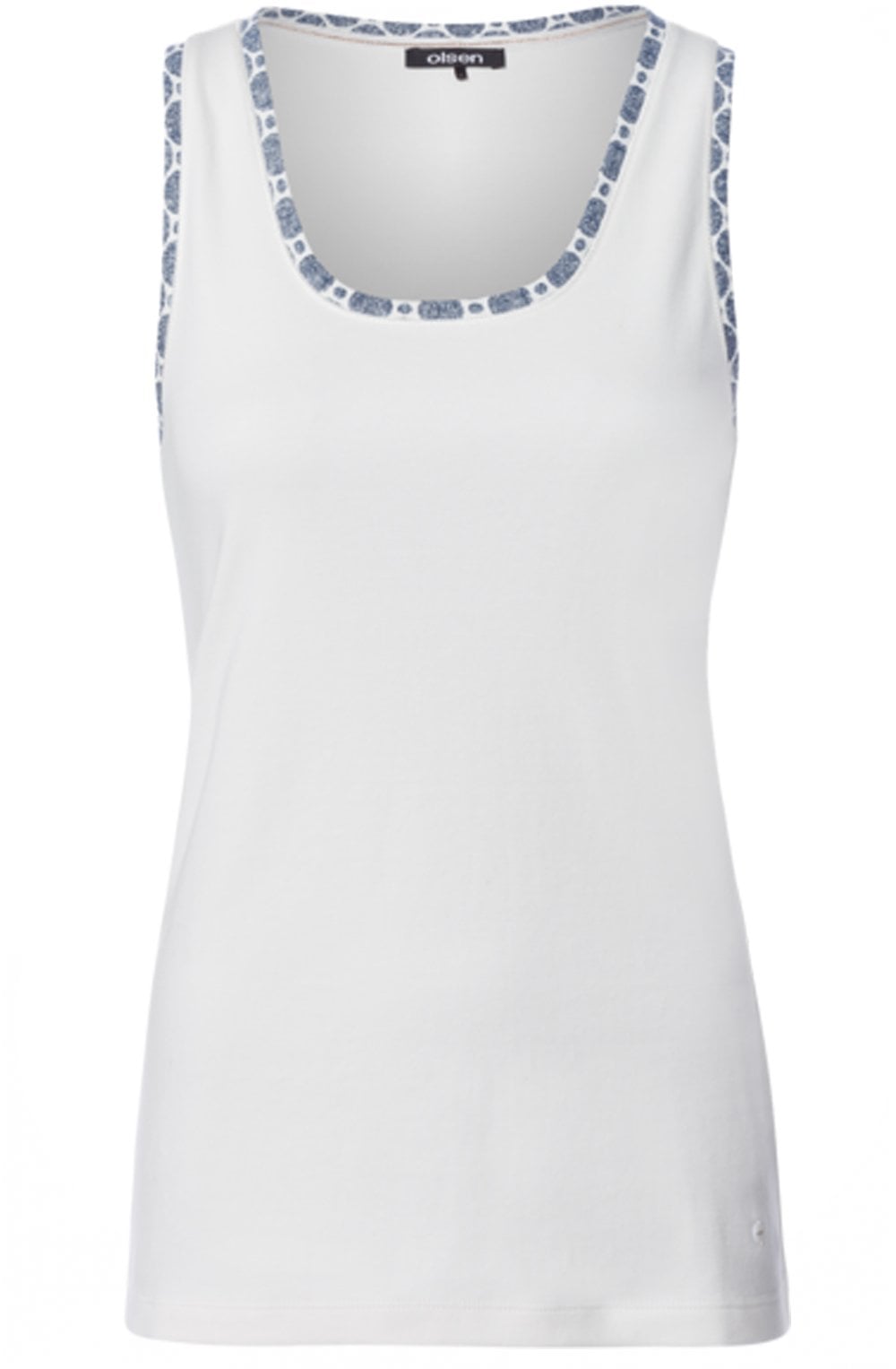 Off White Vest with Trim