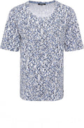 Pacific Blue Abstract Print T Shirt