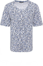 Pacific Blue Abstract Print T Shirt