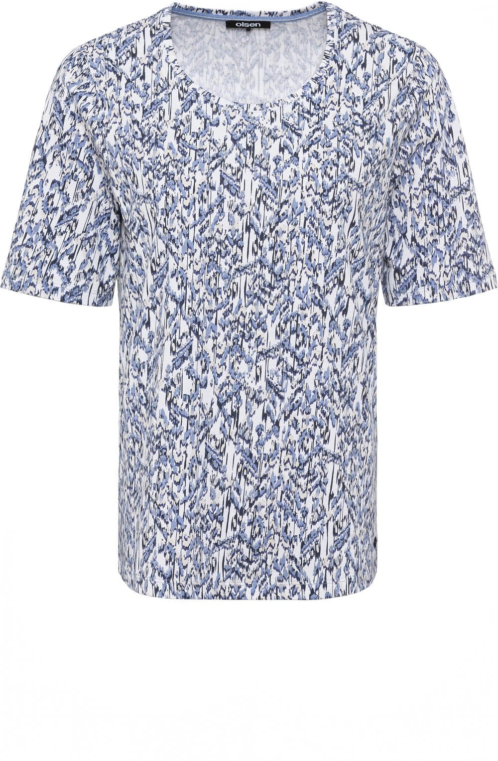 Pacific Blue Abstract Print T Shirt