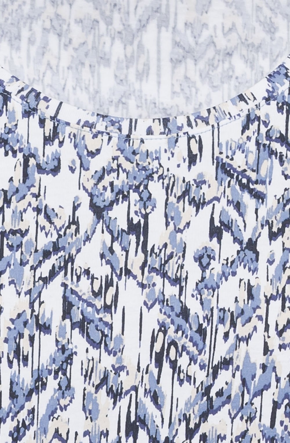 Pacific Blue Abstract Print T Shirt
