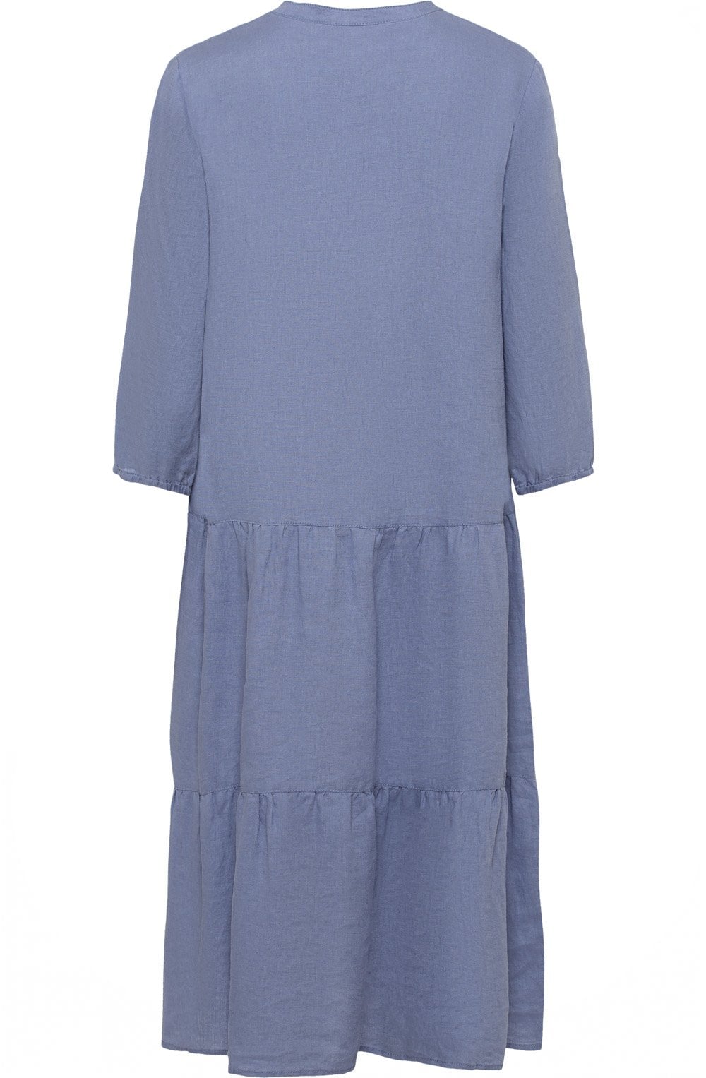 Pacific Blue Tiered Linen Dress