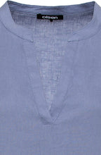 Pacific Blue Tiered Linen Dress