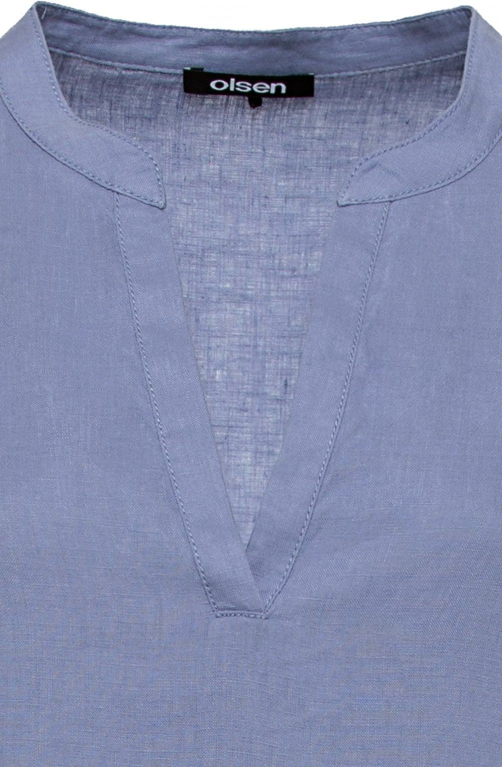 Pacific Blue Tiered Linen Dress