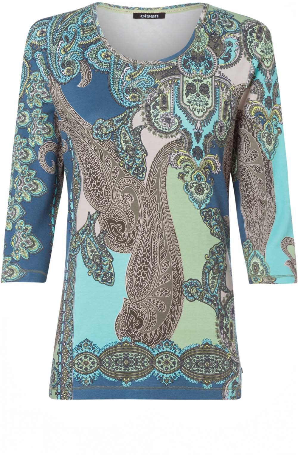 Paisley Print Jersey Top