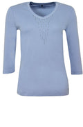 Pale Blue Jersey Top