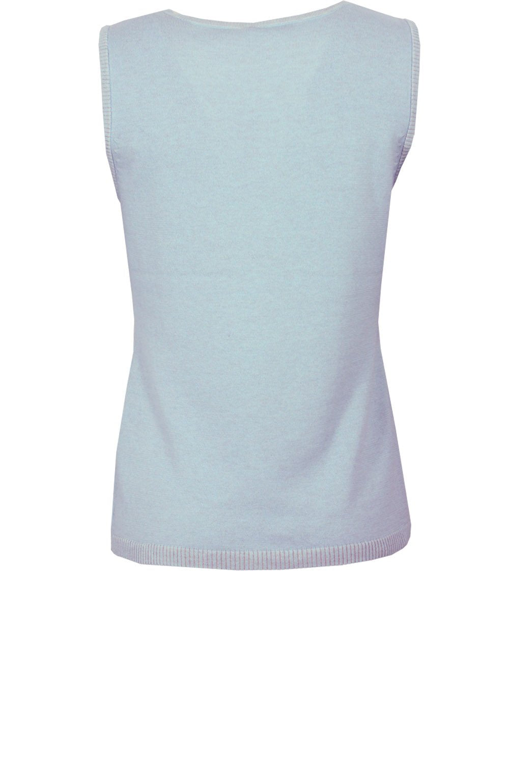 Pale Blue Sleeveless Pullover