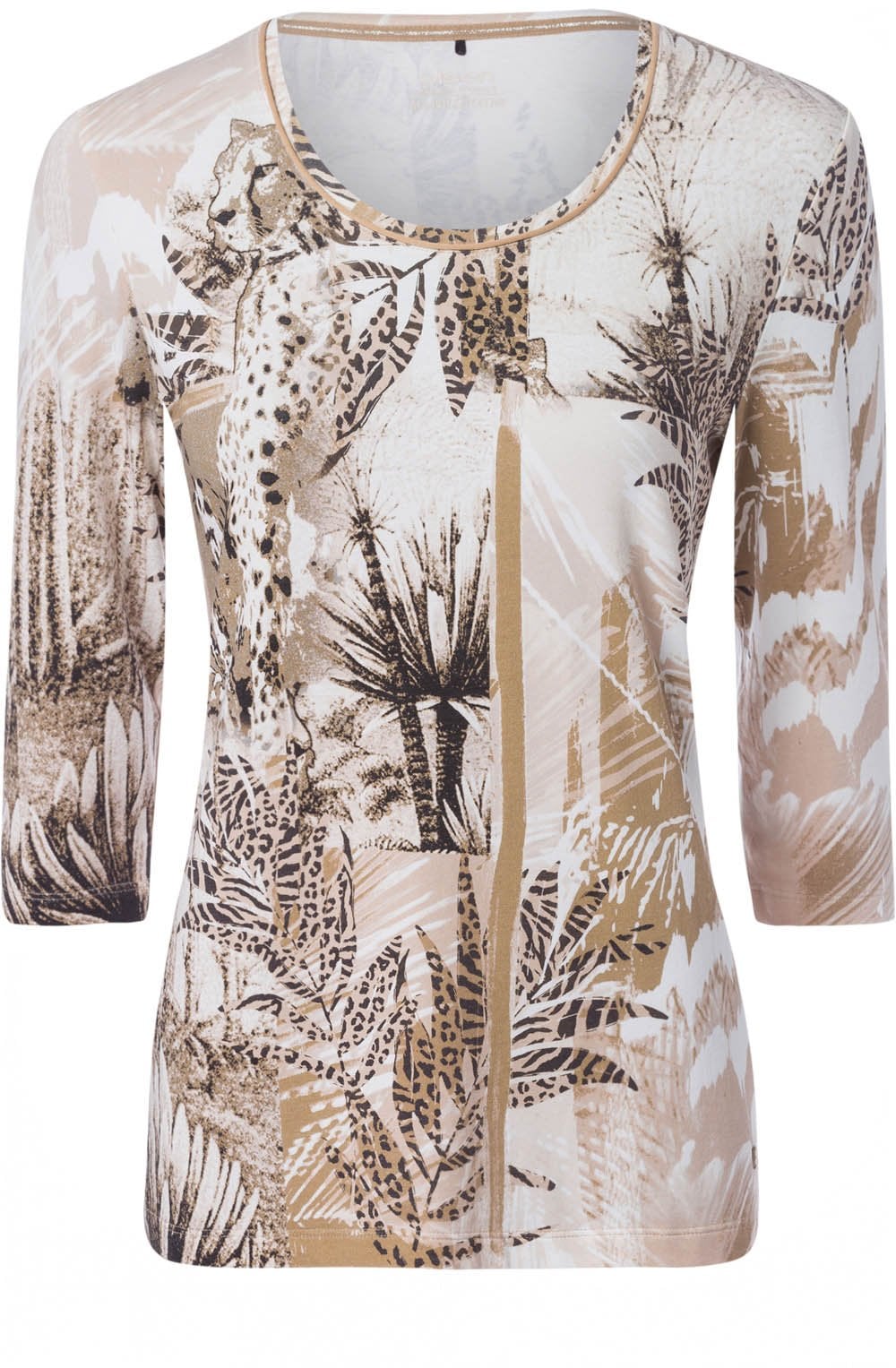 Palm & Leopard Design Top