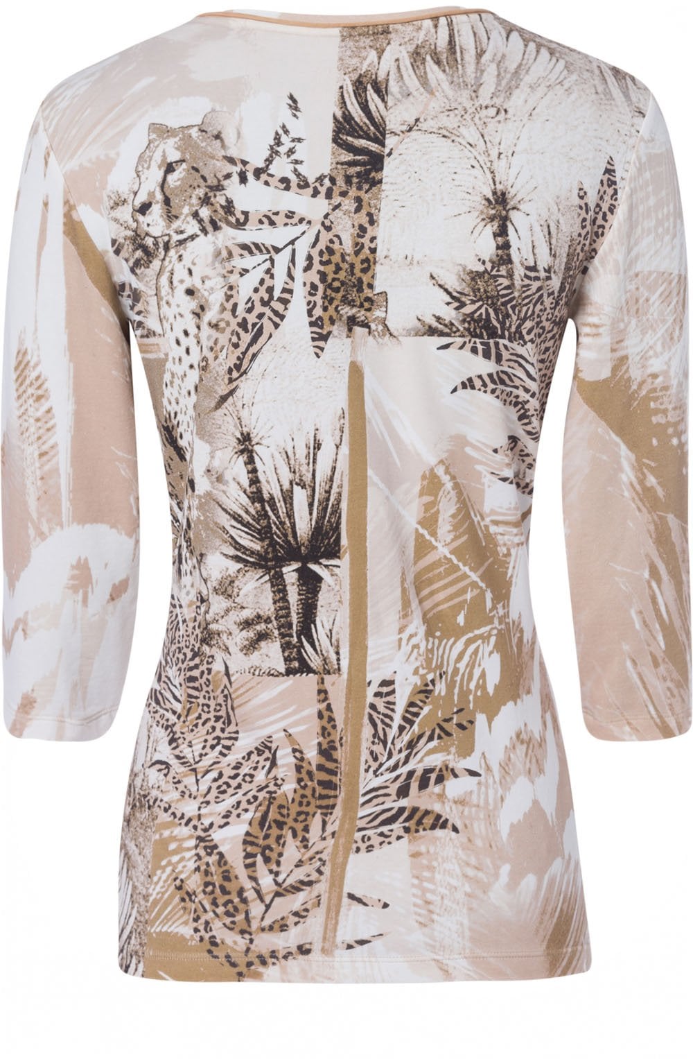 Palm & Leopard Design Top