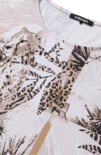 Palm & Leopard Design Top