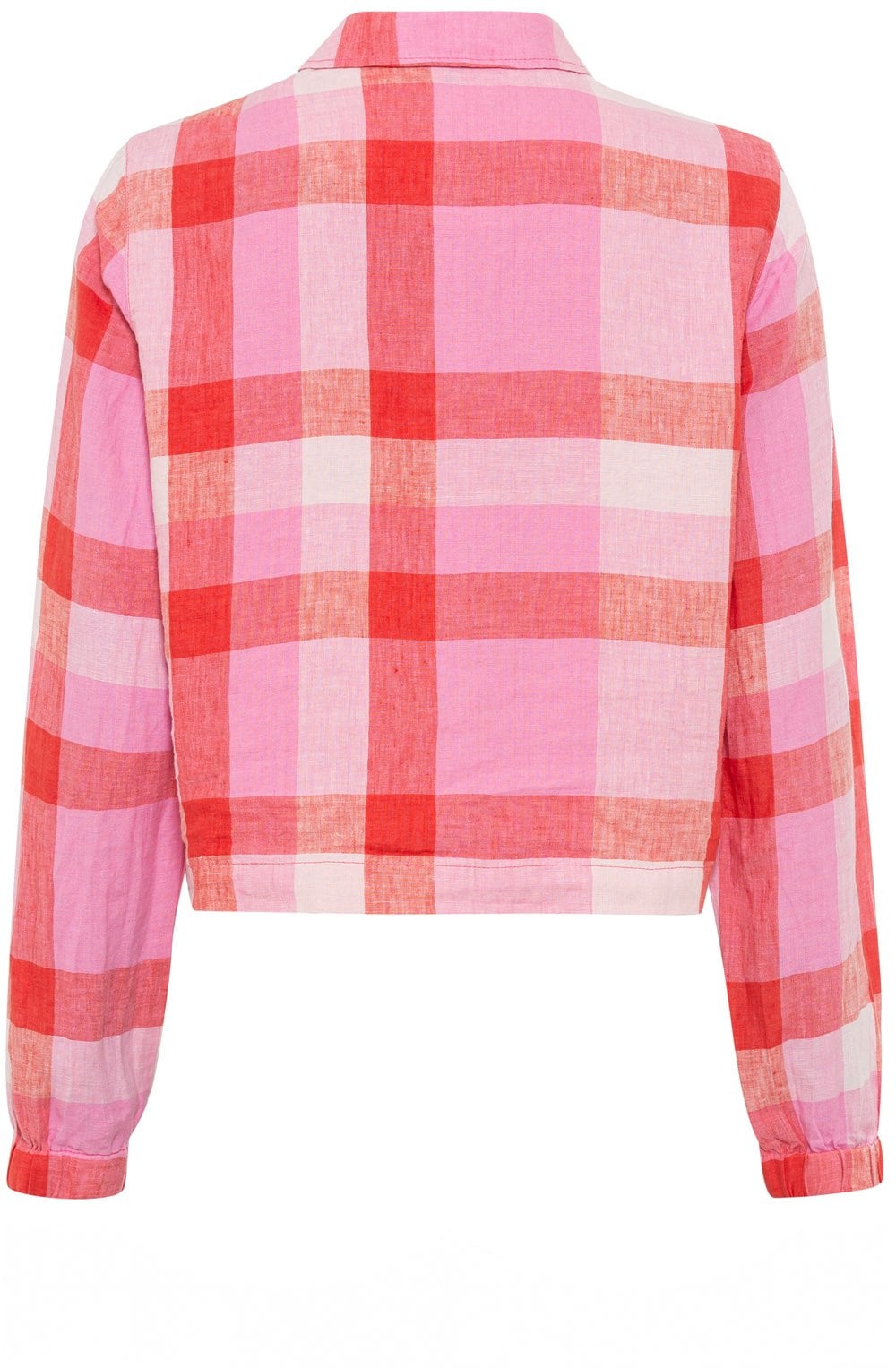 Paradise Pink Checked Linen Jacket