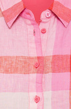 Paradise Pink Checked Linen Shirt Dress