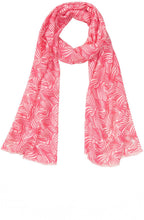 Paradise Pink Leaf Print Scarf