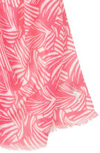 Paradise Pink Leaf Print Scarf