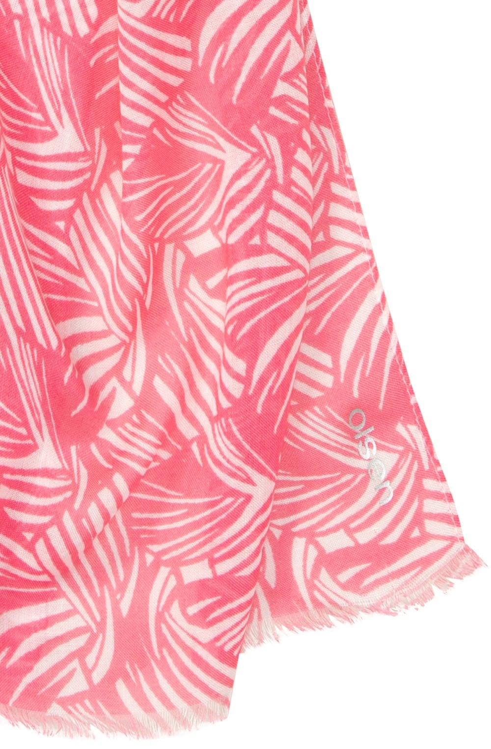 Paradise Pink Leaf Print Scarf