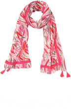 Paradise Pink Pure Vibrance Tasselled Scarf