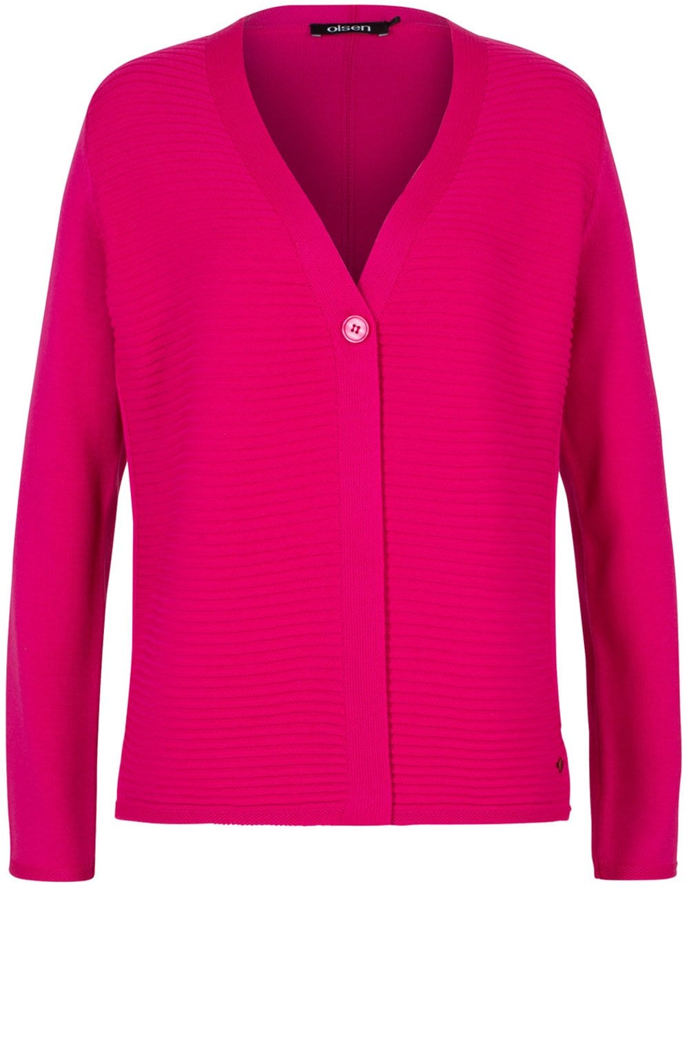 Paradise Pink Ribbed Knit Cardigan