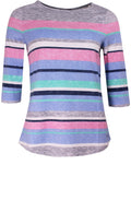 Pastel Striped Jersey Top
