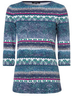 Patterned Jersey Top